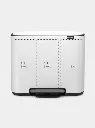 Papelera para reciclaje en Acero inoxidable blanco 3 cubiletes x 11 L cada uno – foto 4