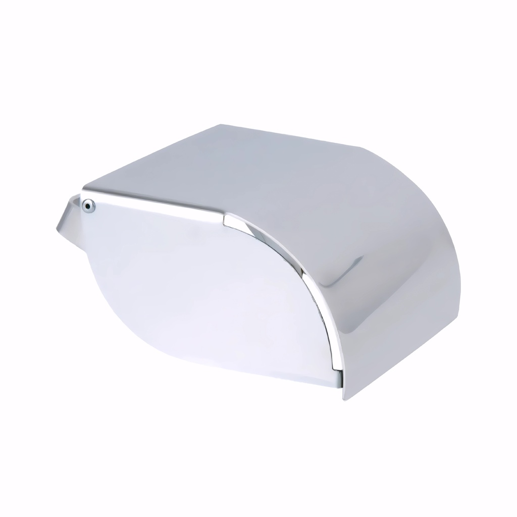 [0100015] Portarrollo higiénico doméstico en Acero Inox/Pulido serie Máxima con tapa elevable