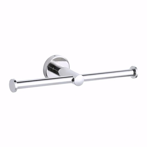 [0100121] Portarrollo higiénico doméstico en Acero Inox/Pulido serie GCM doble sin tapa