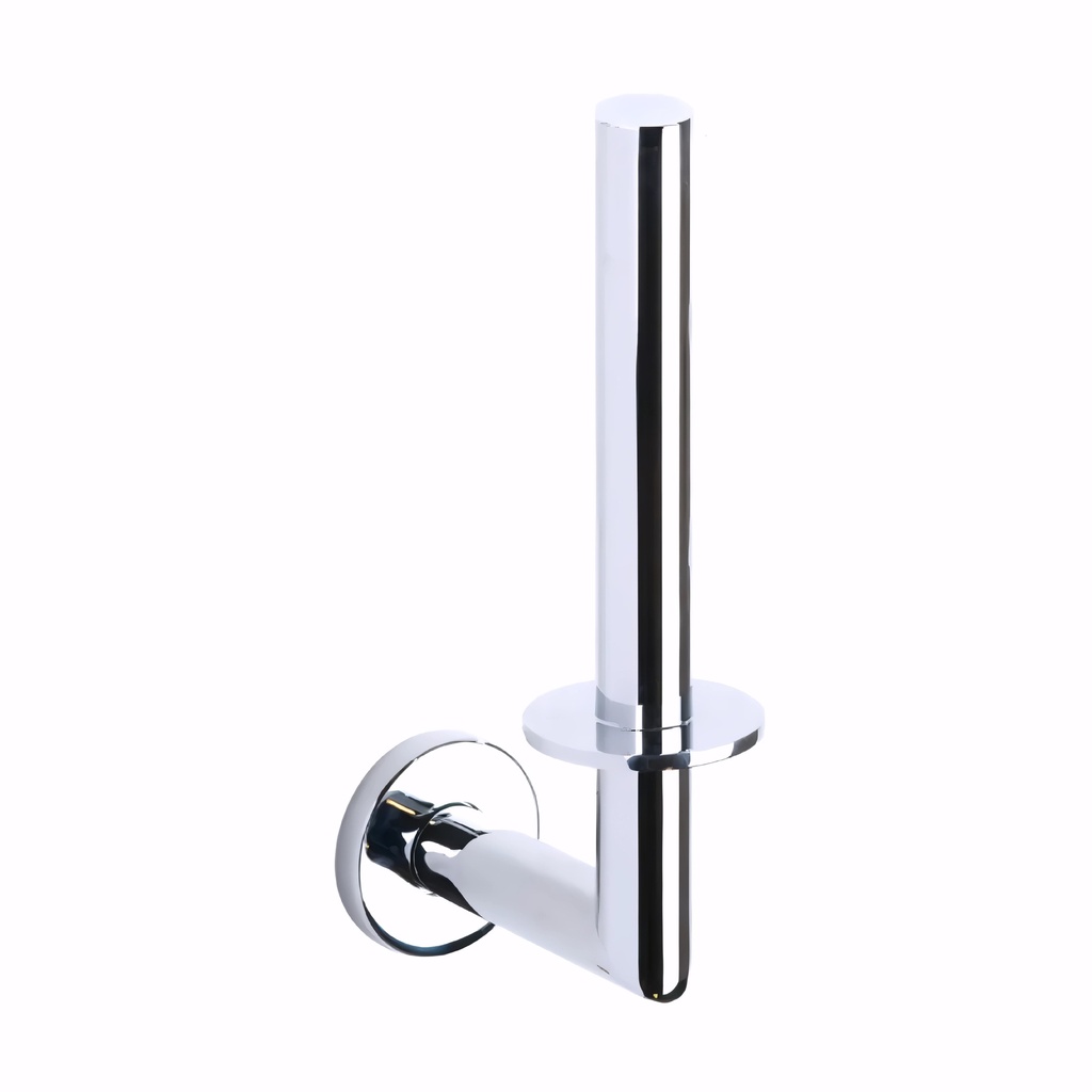 Portarrollo higiénico doméstico en Latón/Cromado serie Cubik reserva