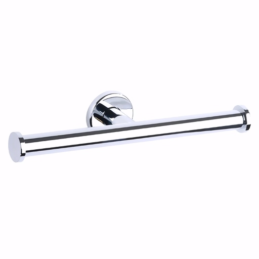 [0102083] Portarrollo higiénico doméstico en Latón/Cromado serie Cubik doble sin tapa