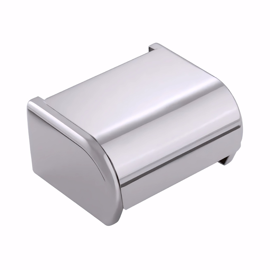 [0104031] Portarrollo higiénico doméstico en Inox-Plástico/Cromado serie Architect con tapa elevable