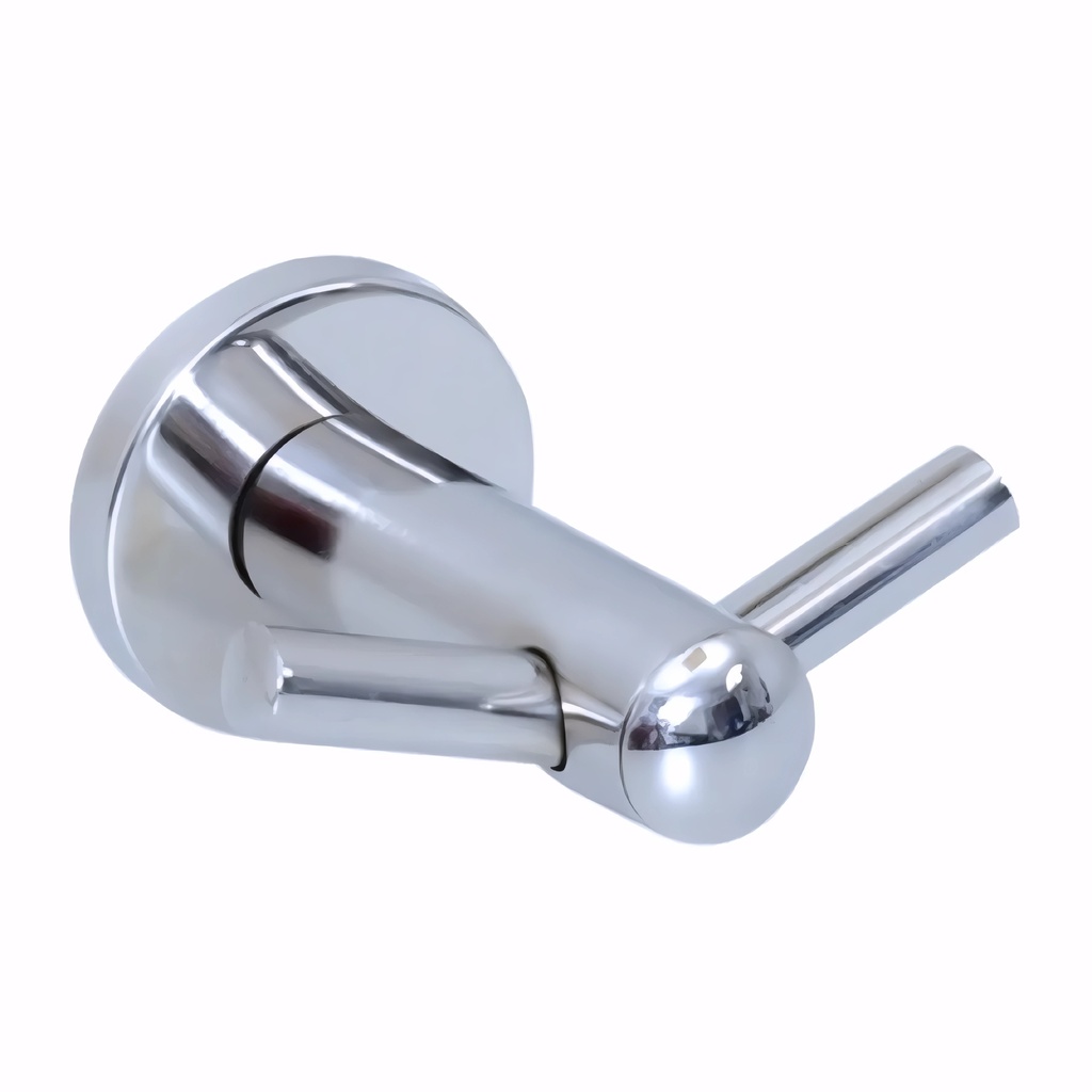 [0200012] Percha de baño en Acero Inox/Pulido serie Máxima doble