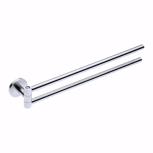 [0302051] Toallero en Latón/Cromado serie Minimalism giratorio doble 44 cm