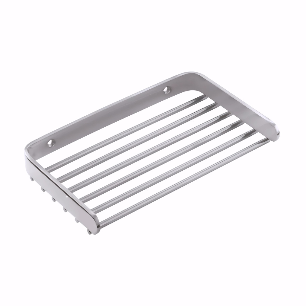 Jabonera de baño en Acero Inox/Brillo serie Architect rejilla recta