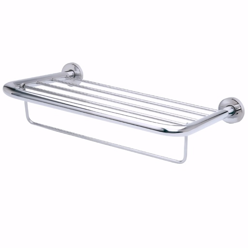 [0700011] Toallero repisa en Acero Inox/Pulido serie Máxima con barra