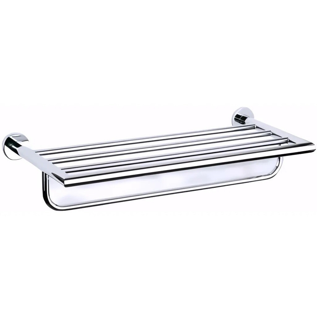 [0702082] Toallero repisa en Latón/Cromado serie Cubik con barra