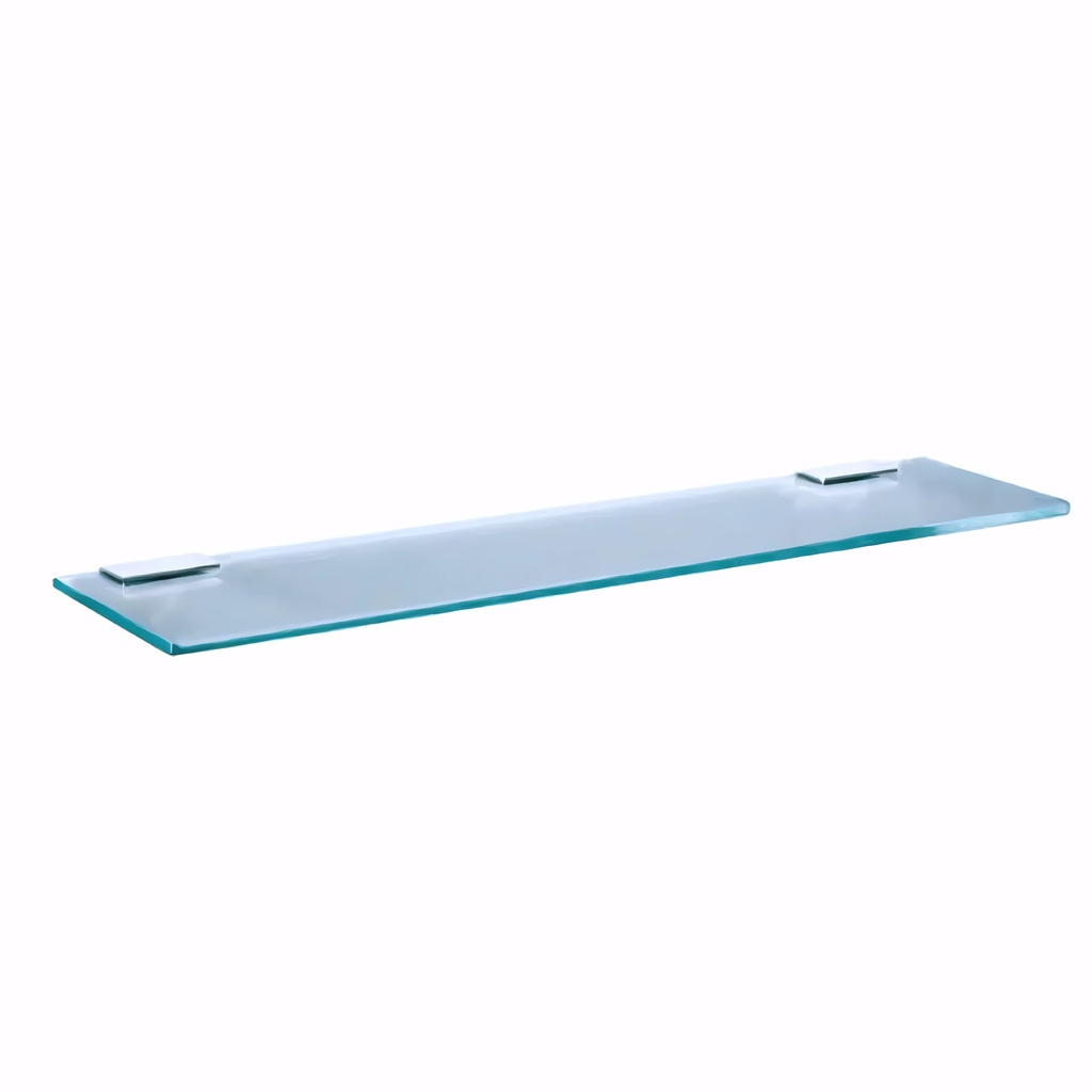 Repisa en Metacrilato con pletinas inox pulido
