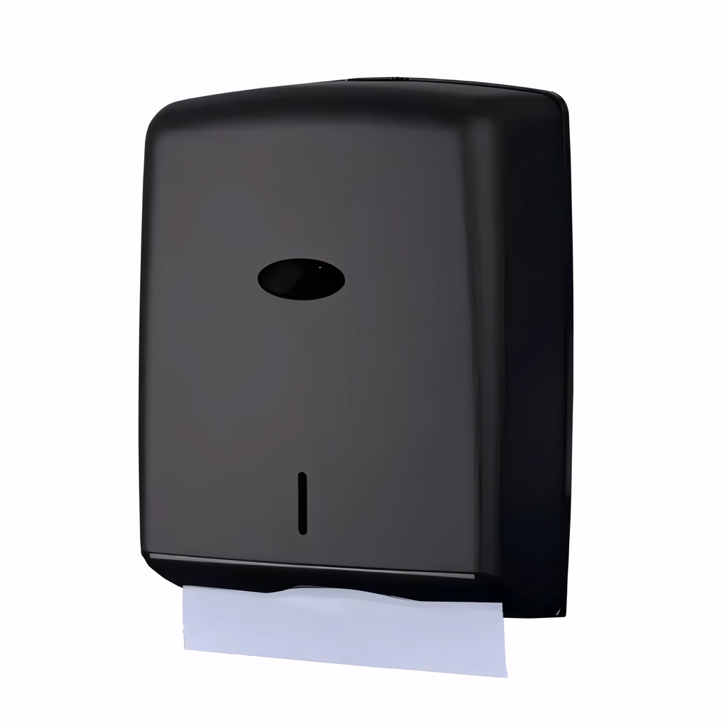 Dispensador papel de manos Toallas engarzadas en Plástico / Negro Mate