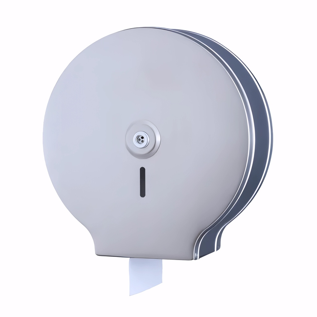 [1800013] Dispensador papel higiénico Industrial en Acero inox / Satinado Ø rollo 260 mm