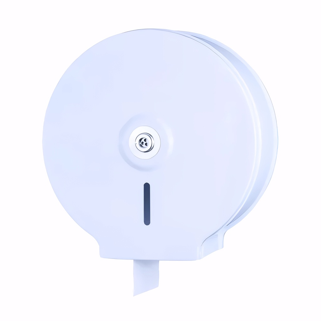 Dispensador papel higiénico Industrial en Chapa electrocincada / Blanco Ø rollo 220 mm