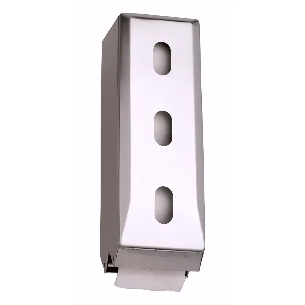 [1801011] Dispensador papel higiénico Universal triple en Acero inox / Satinado
