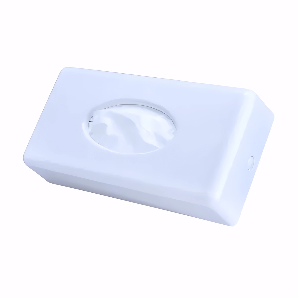 Porta servilletas faciales en Plástico Blanco