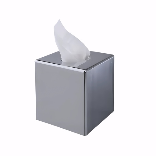[2101002] Porta servilletas faciales en Plástico Cromado Cubo