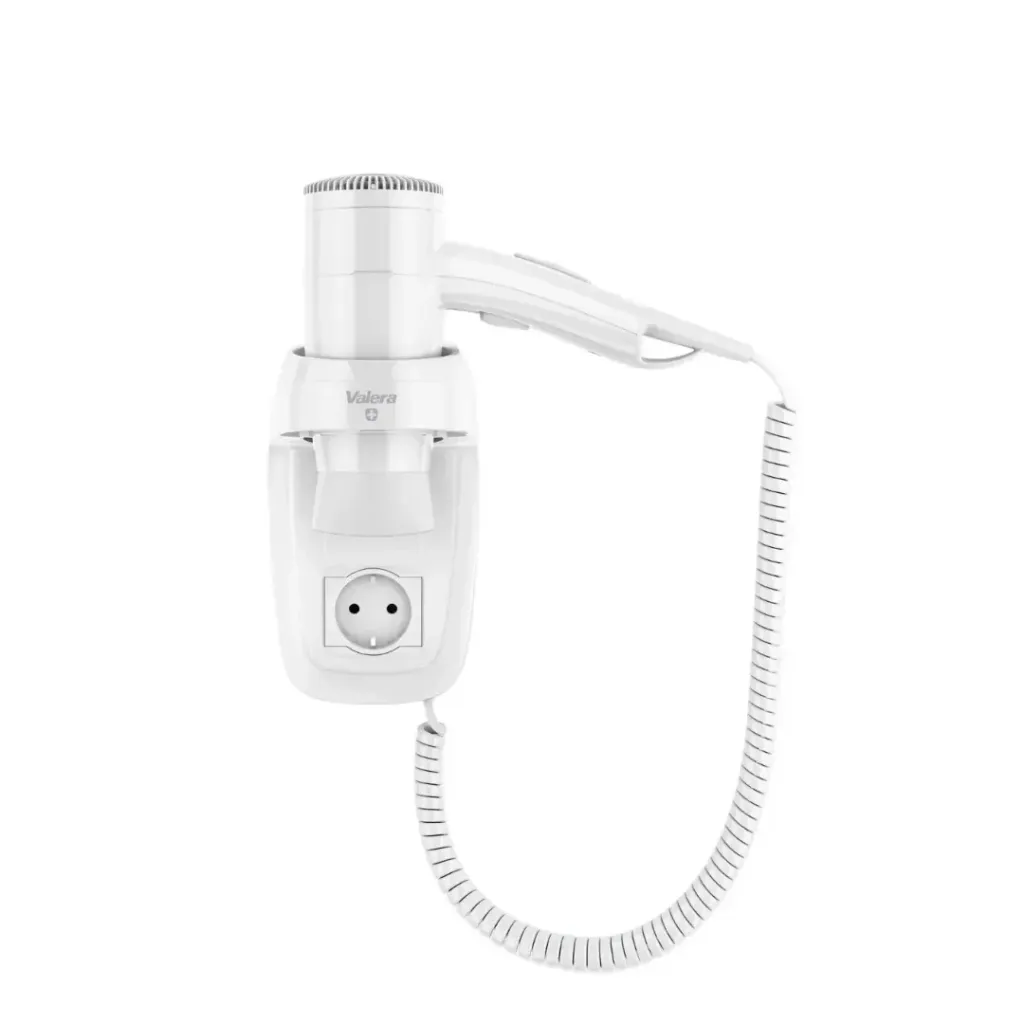 [2310902] Secador de cabello 1200 W Blanco Premium Smart Socket con soporte