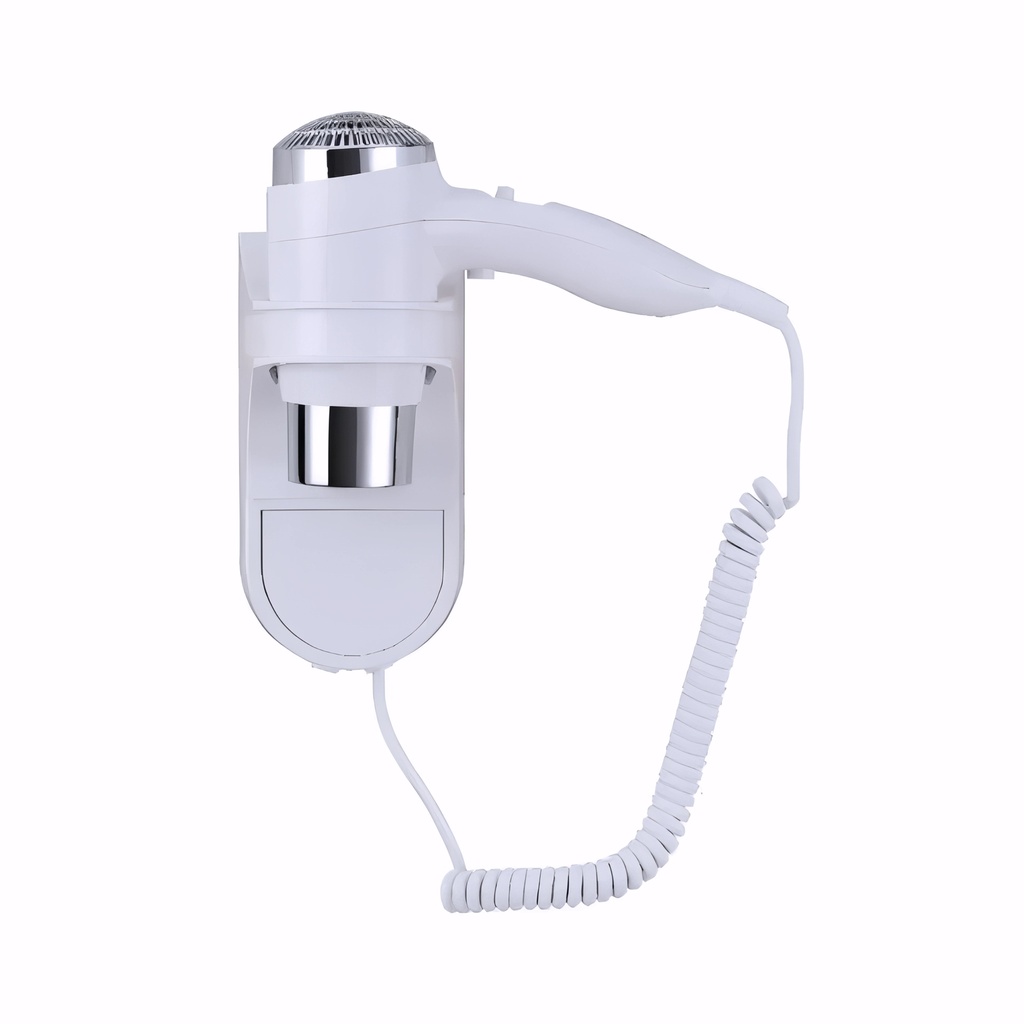 [2330017] Secador de cabello 1800 W Blanco-Cromo con soporte