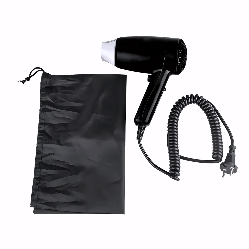 Secador de cabello 1800 W Negro-Cromo con bolsa