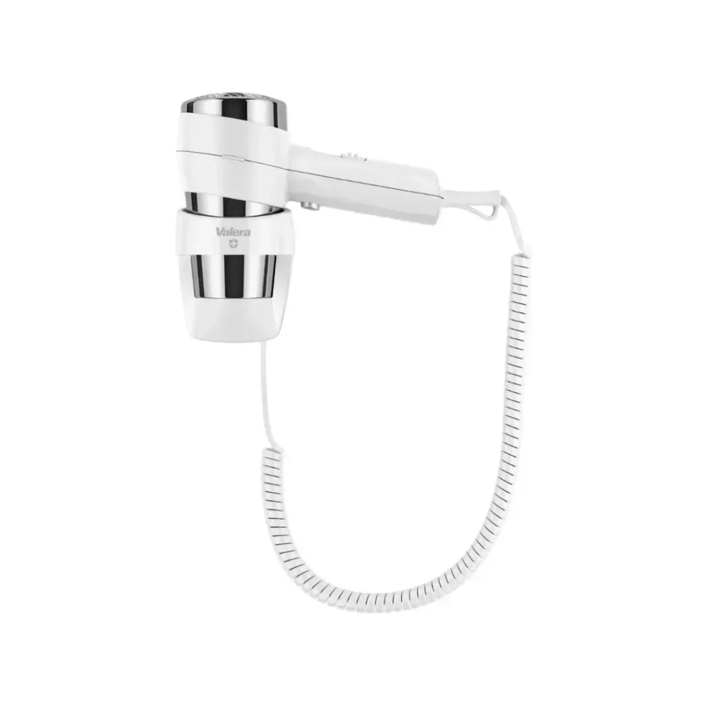 Secador de cabello 1800 W Blanco-Cromo Action Súper Plus con soporte