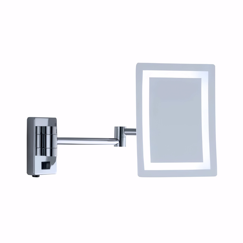 [2431514] Espejo de aumento 2 brazos / 1 cara x 3 aumentos con luz Cuadrado