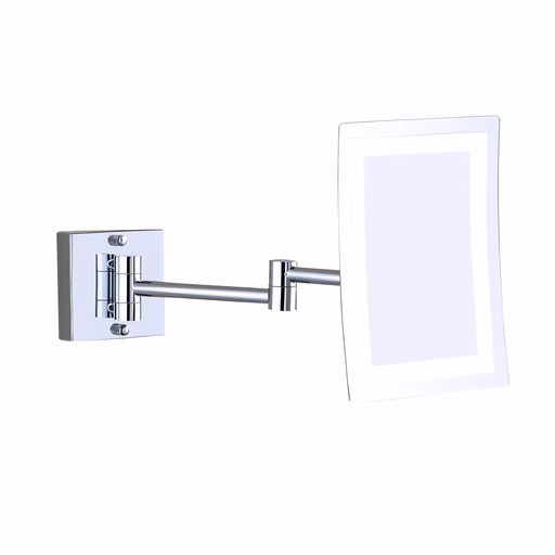 [2432508] Espejo de aumento 2 brazos / 1 cara x 3 aumentos con luz Rectangular