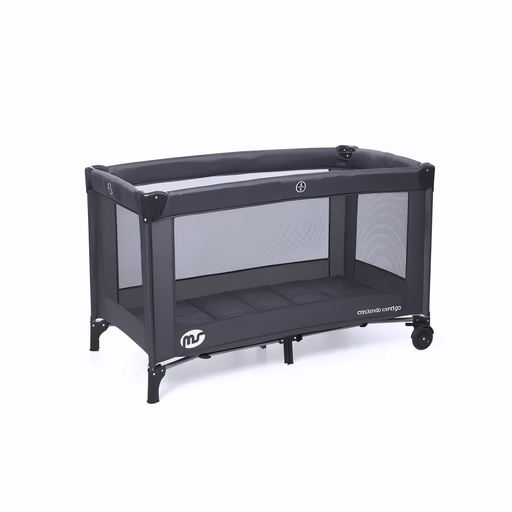 [2500200] Cuna viaje plegable gris