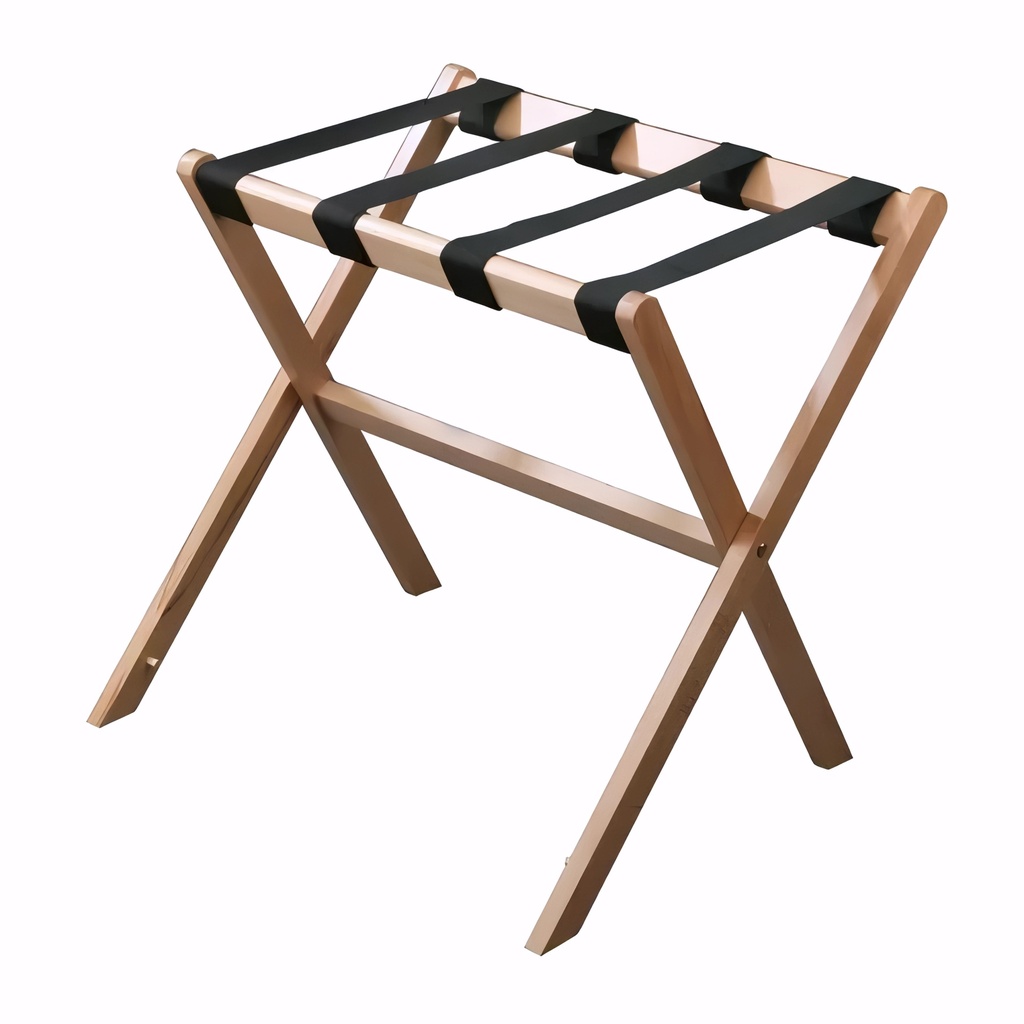 Reposamaletas en Madera haya cintas nylon negra