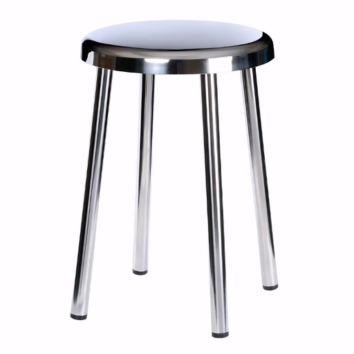 [3800101] Taburete de baño en Acero inoxidable brillo redondo con 4 patas
