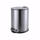 Papelera con pedal en Chapa de acero pulido 5 L tapa con caída lenta Return