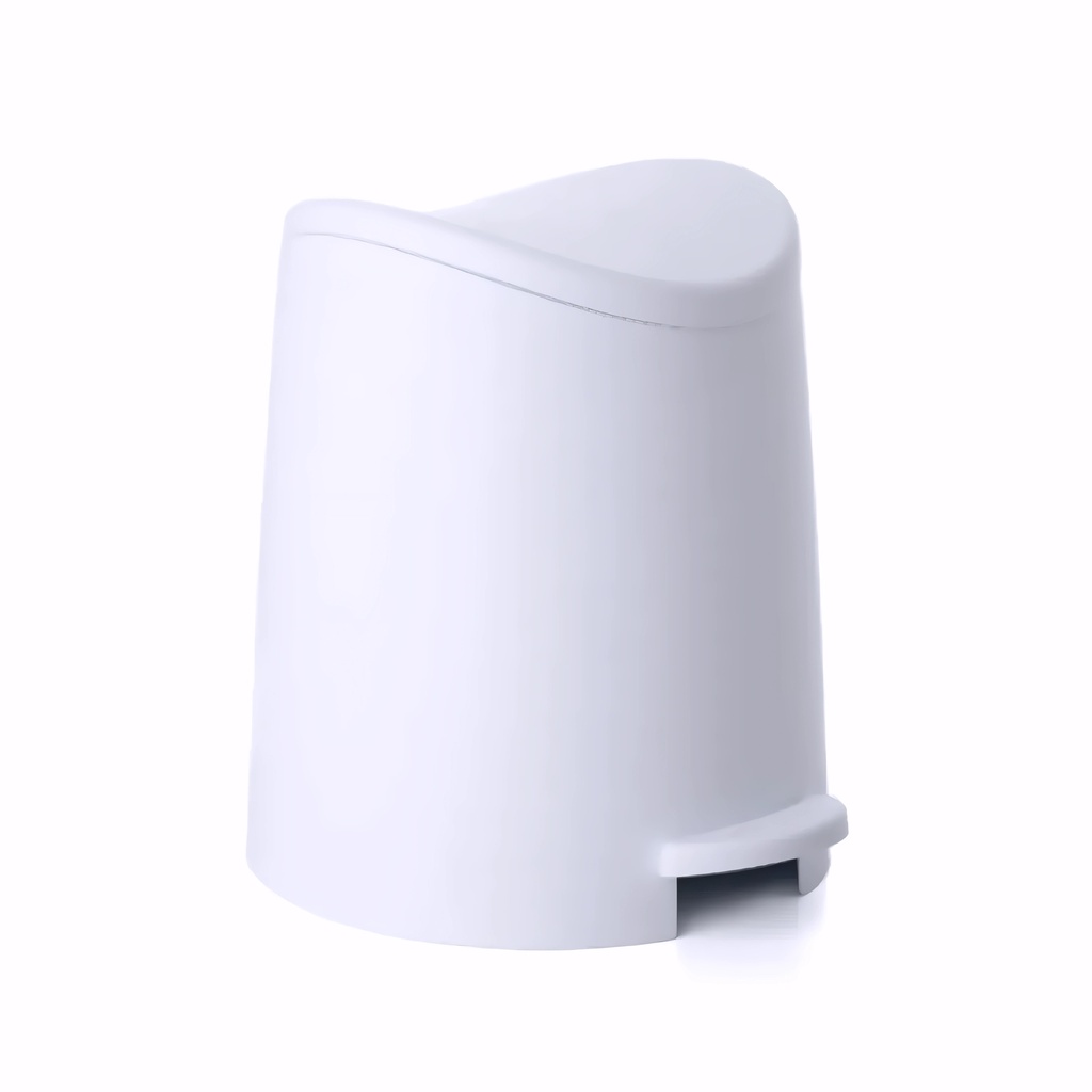 Papelera con pedal en Plástico blanco 3 L