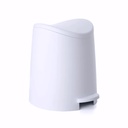 Papelera con pedal en Plástico blanco 3 L – foto 1