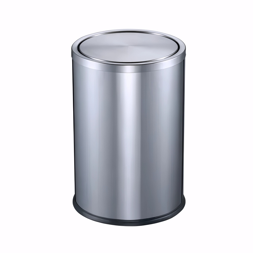Papelera con tapa basculante en Acero inoxidable pulido 10 L