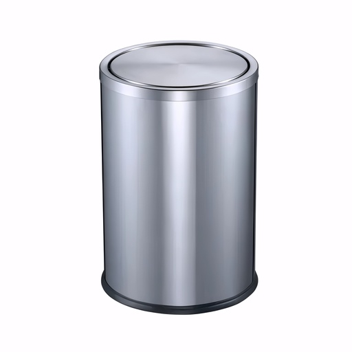 [4101000] Papelera con tapa basculante en Acero inoxidable pulido 10 L