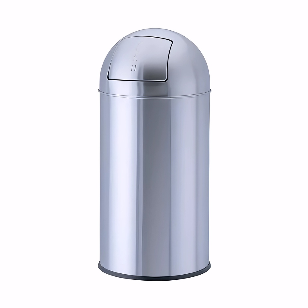 [4101041] Papelera tapa con retorno en Acero inoxidable pulido 40 L