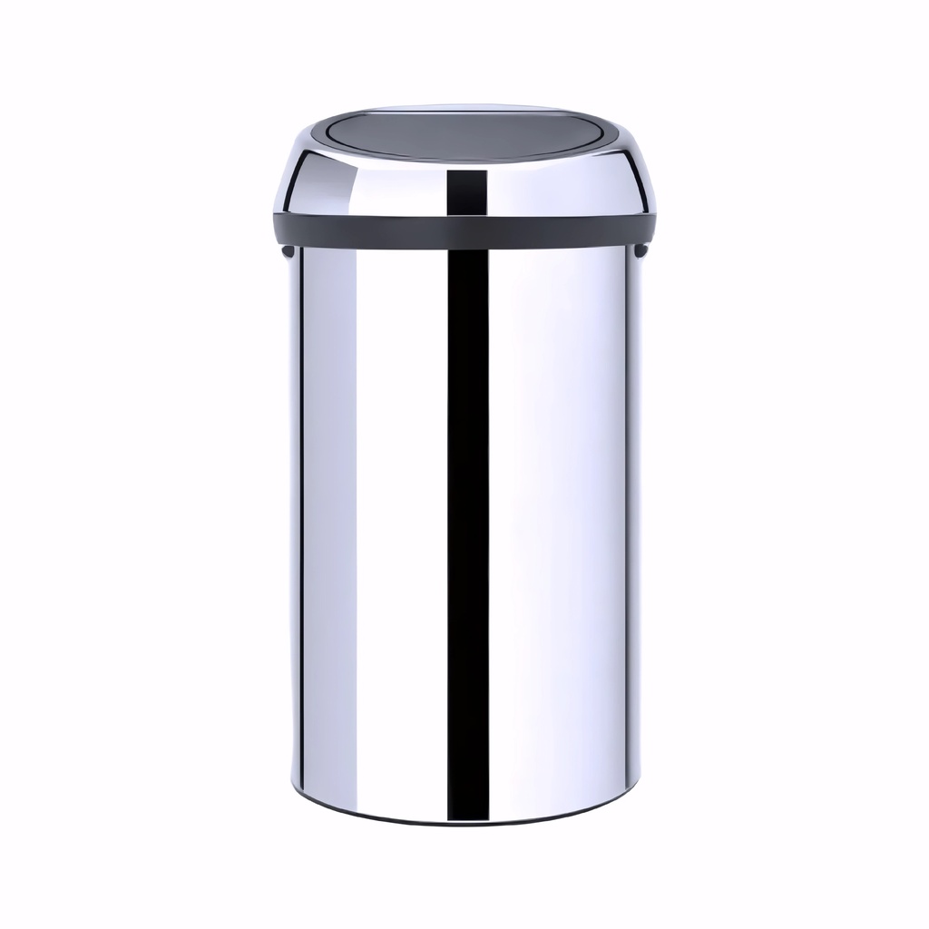 [4110070] Papelera con tapa Touch en Acero inoxidable brillo 60 L