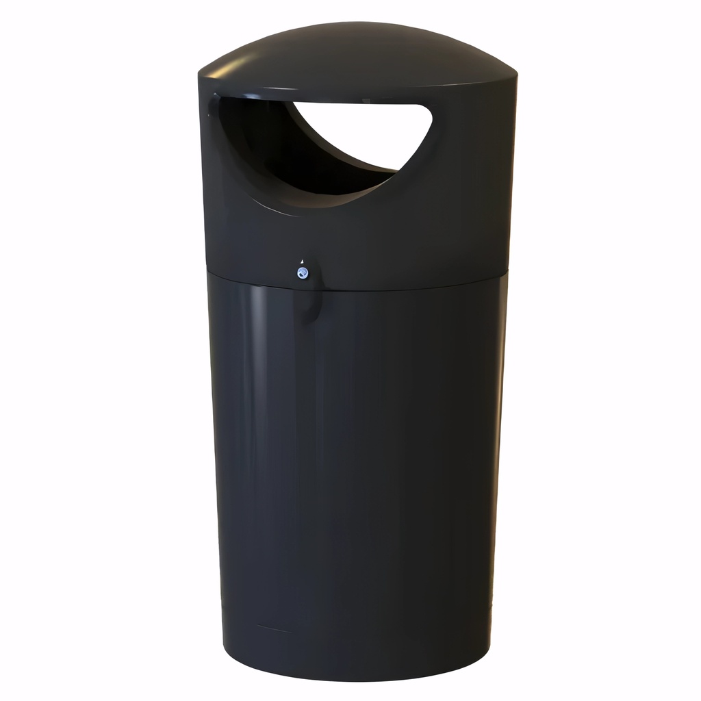 [4206212] Papelera en Plástico negro 85-100 L Exterior Metro