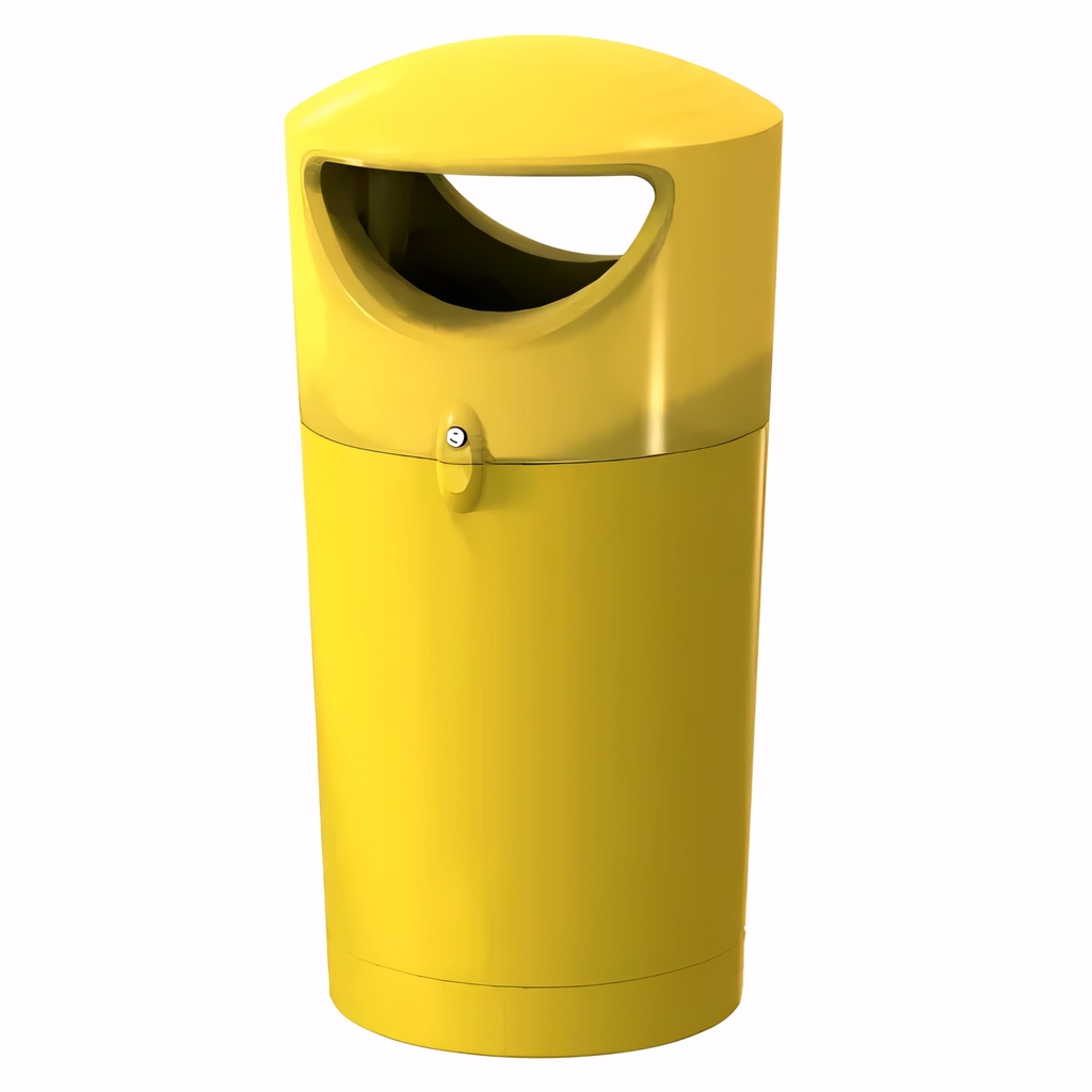 [4207211] Papelera en Plástico amarillo 85-100 L Exterior Metro