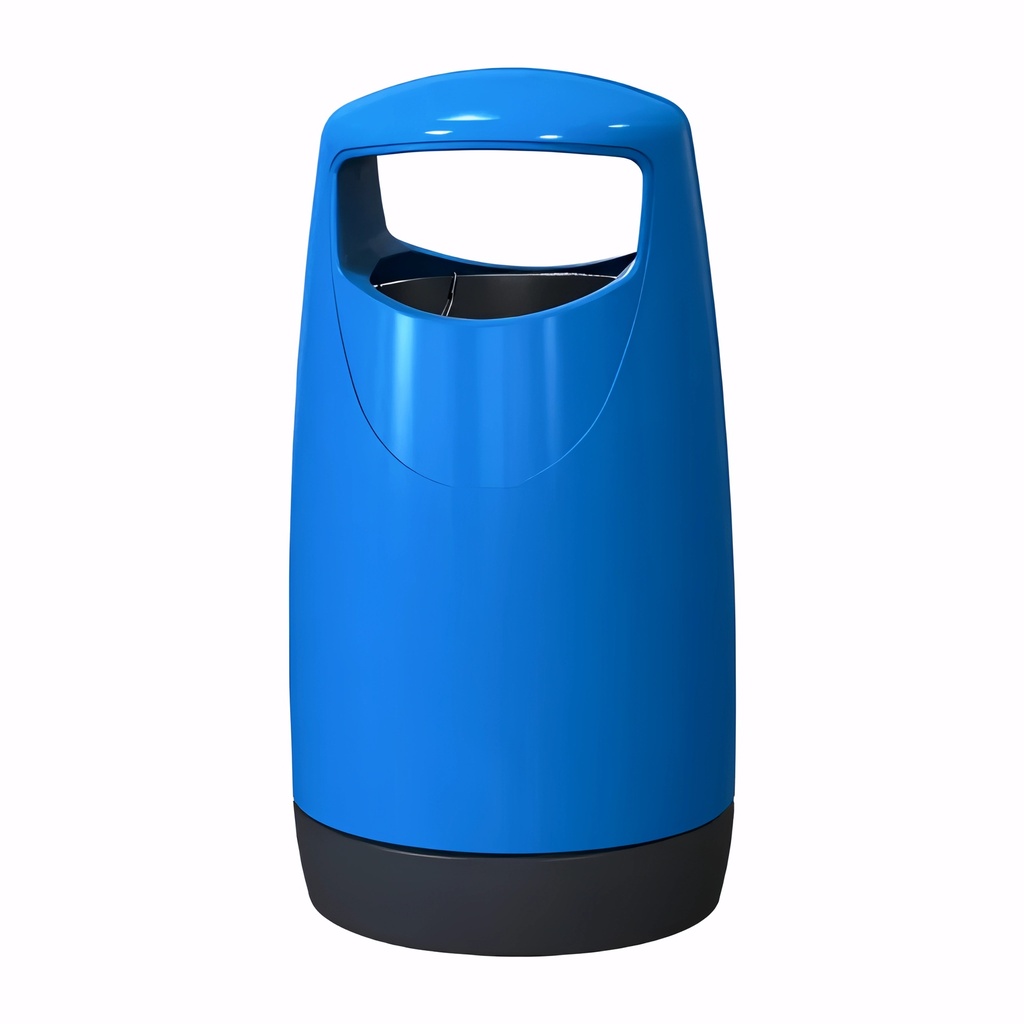 [4208210] Papelera en Plástico azul 85-100 L Exterior Consorte