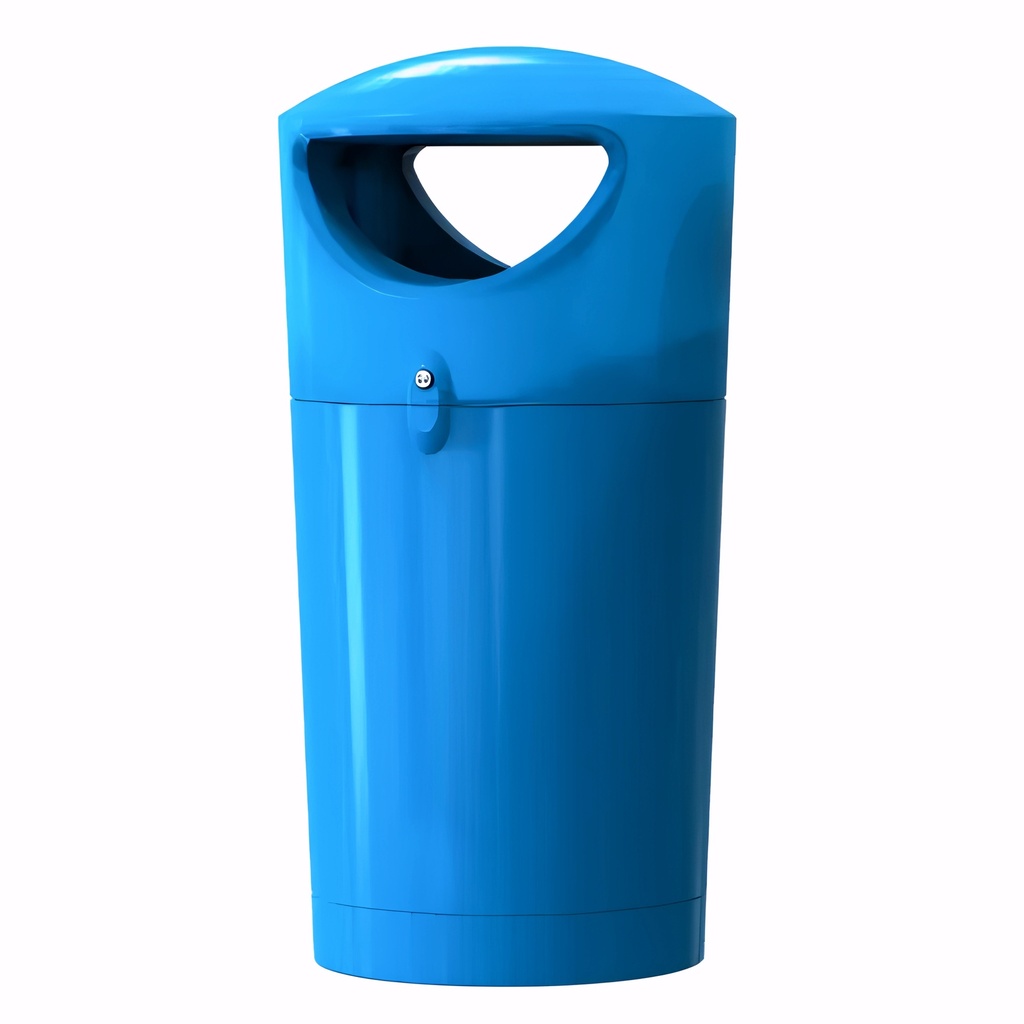 [4208211] Papelera en Plástico azul 85-100 L Exterior Metro