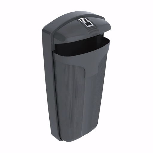[4232110] Papelera en Polietileno gris grafito 50 L Cibeles