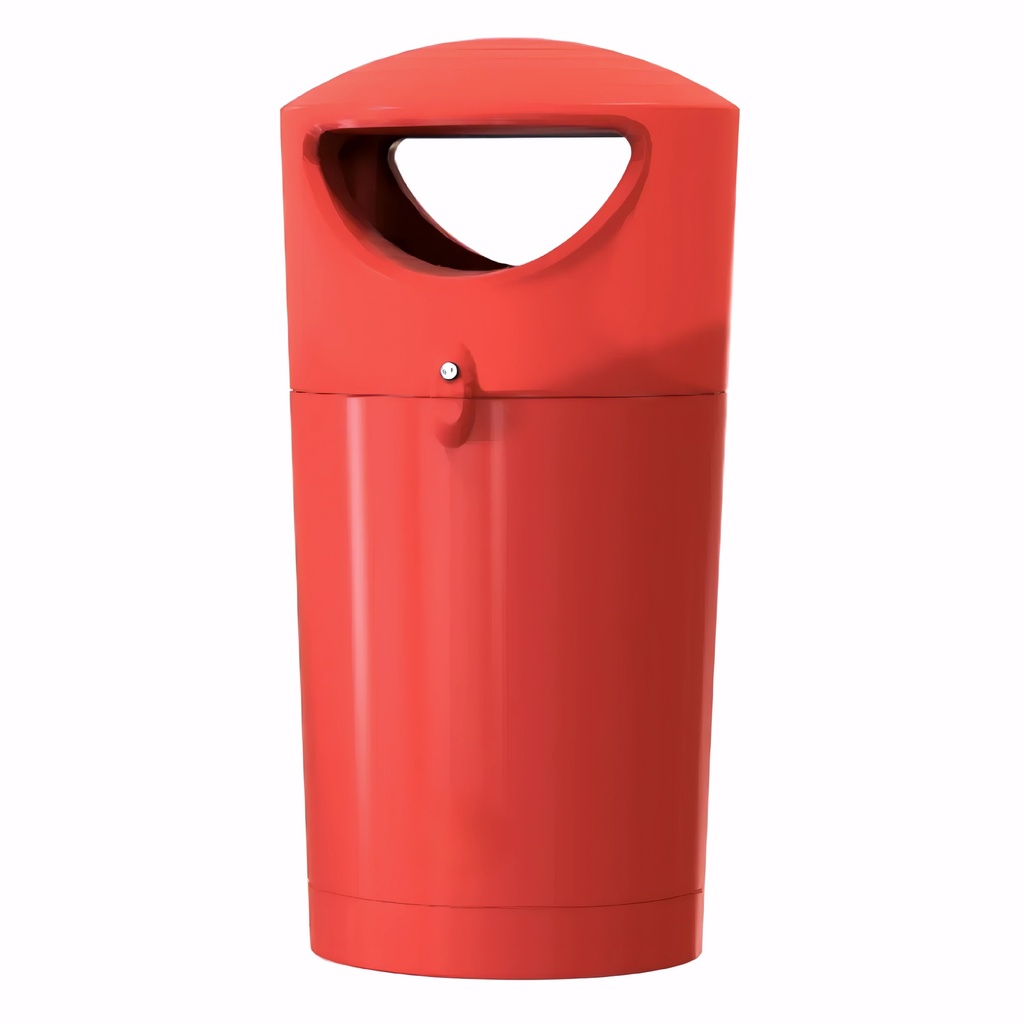 [4235211] Papelera en Plástico rojo 85-100 L Exterior Metro