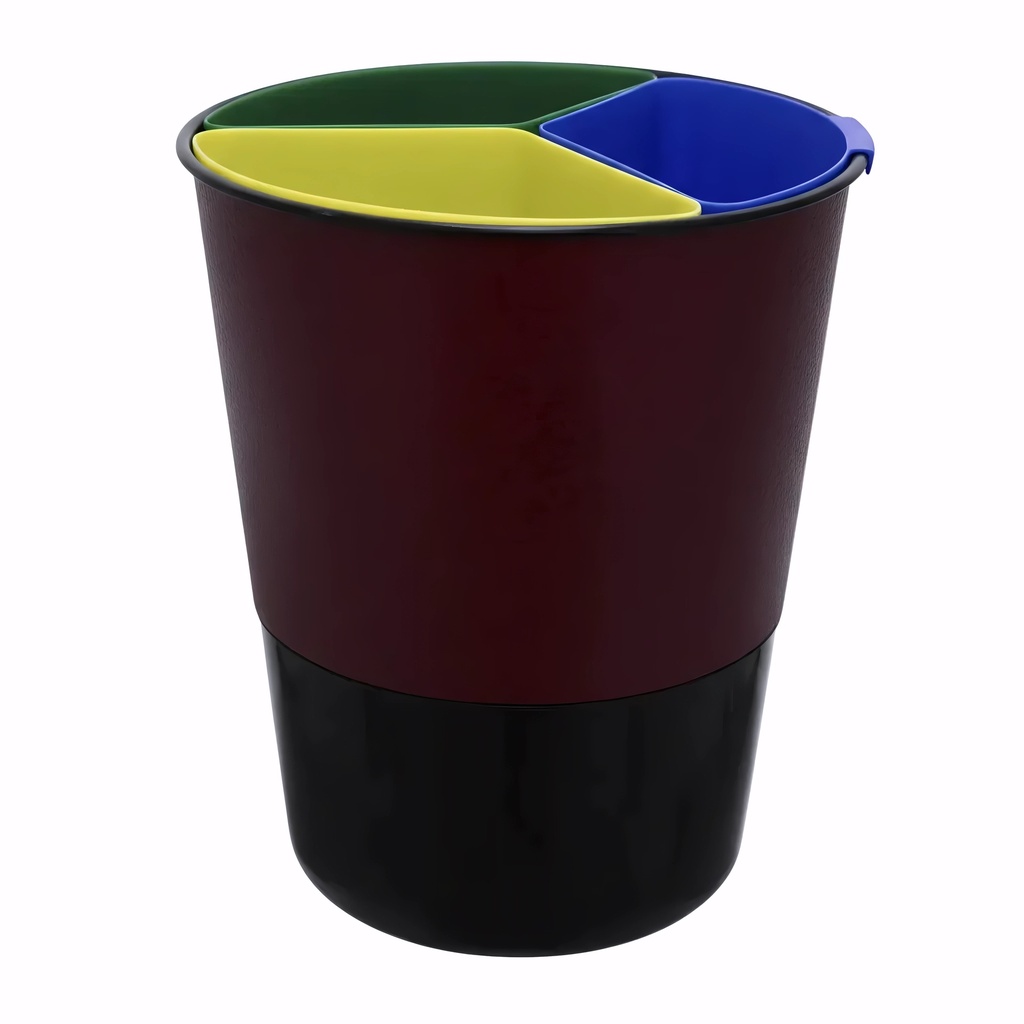 Papelera en Plástico con forro imitación piel colores varios 17 L