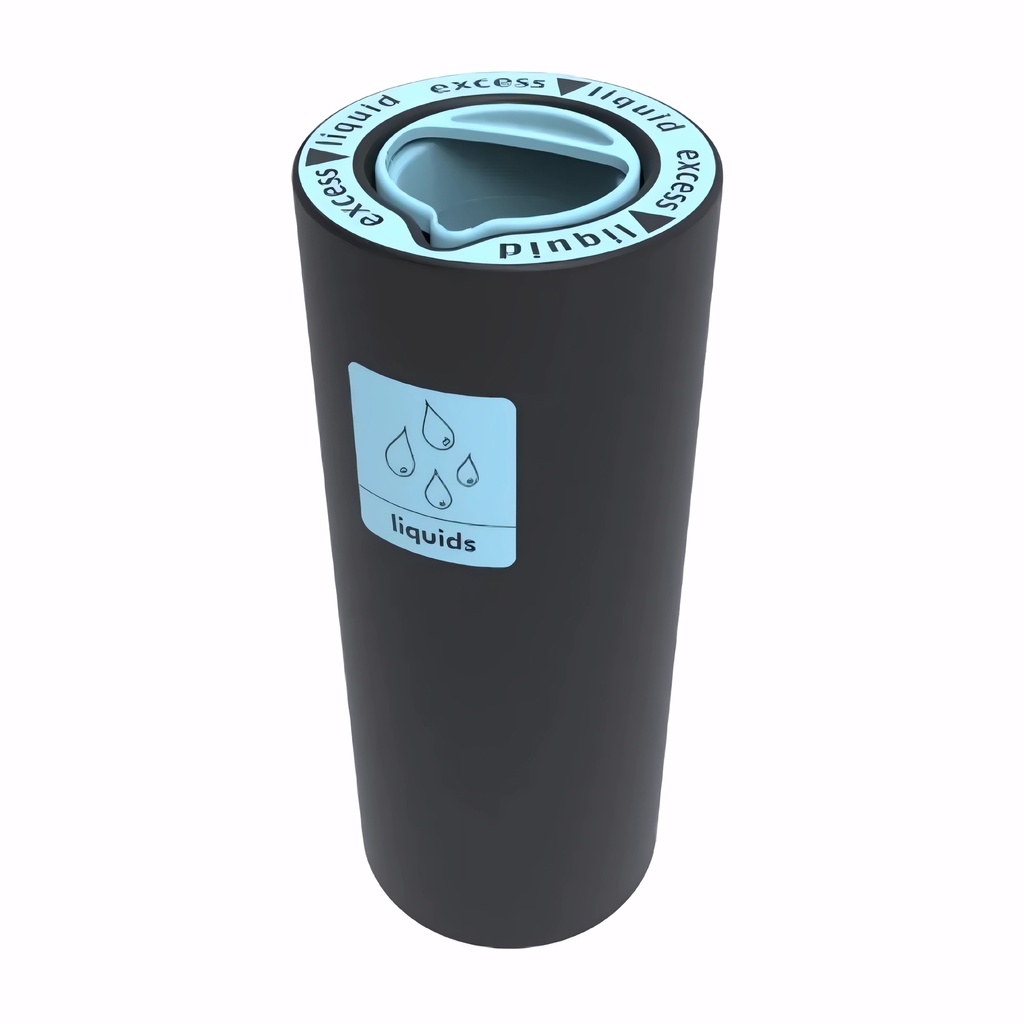 Papelera de líquidos en Plástico negro con color de abertura a elegir 9,5 L AquaPod