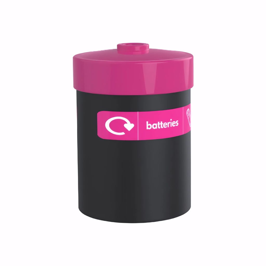 Papelera para pilas en Plástico negro con color de abertura a elegir 18 L BatteryPod