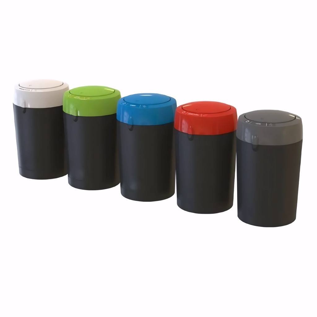 Papelera para reciclaje en Plástico negro con color de abertura a elegir 135 L Envirobin