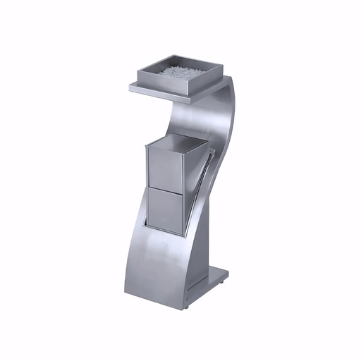 [4401000] Papelera cenicero en Acero inoxidable satinado 2 L