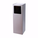 Papelera cenicero en Acero inoxidable satinado 40 L cuadrada con lamas – foto 1