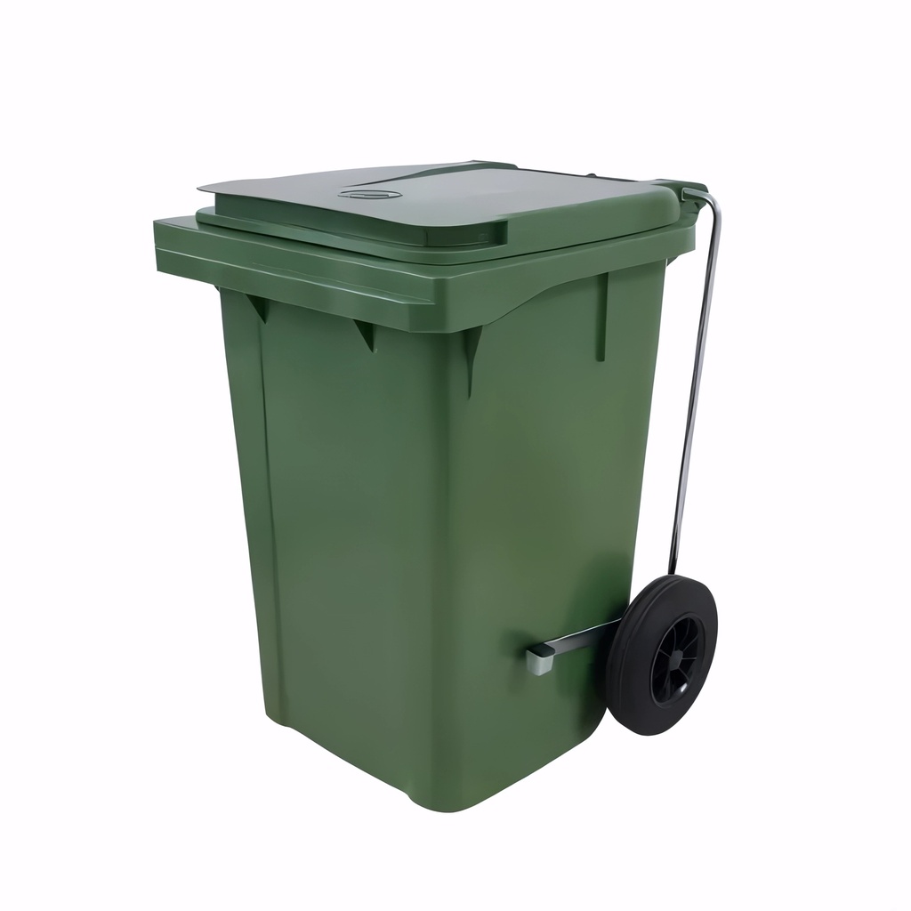 Contenedor de 60 L con pedal en Polietileno verde