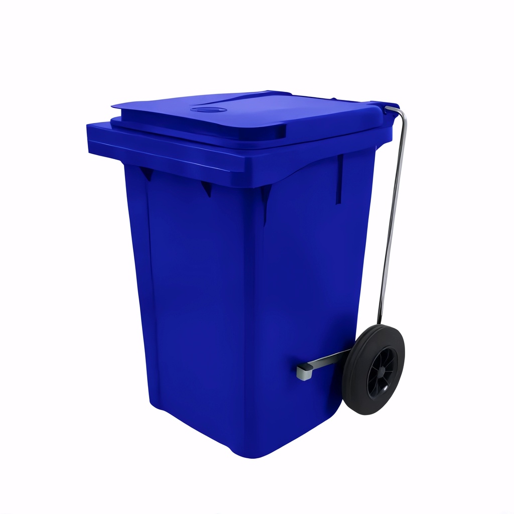 Contenedor de 60 L con pedal en Polietileno azul
