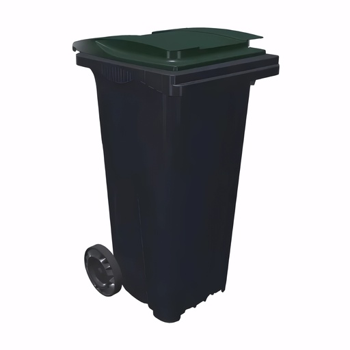 [4604060] Contenedor de 120 L en Polietileno cuerpo gris antracita y tapa verde inglés