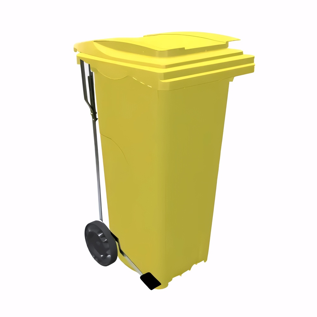 [4605020] Contenedor de 120 L con pedal en Polietileno amarillo